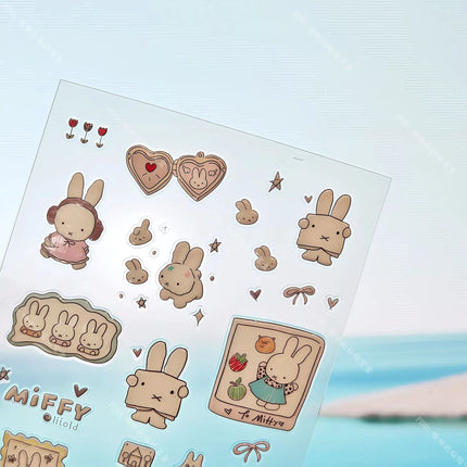 Cute Miffy 3D Nail Stickers Kawaii Glass Camera Nail Stickers Decoration Anime Printing Stickers Holiday Surprise Gifts