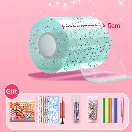 DIY Craft Pinch Toy Making Blowable Bubble Tape Non-marking Double-sided Adhesive Reusable Color High Sticky Nano Tape