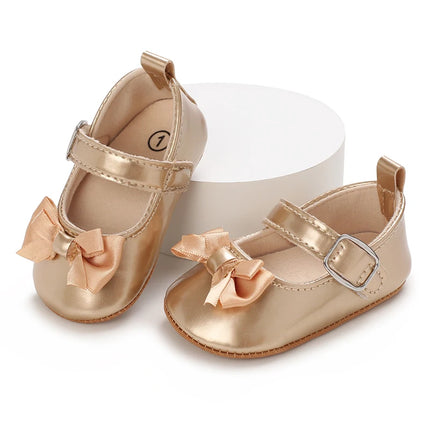 Spring and Autumn Baby Golden Princess Shoes Children's Soft soled Single Shoes Baby Girl Casual Shoes Baby Leather Shoes