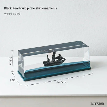 Going Merry Floating Ship Figure Fluid Liquid Thousand Sunny Barcos Decor Floating Boat Drift Barcos Living Room Decoration Gift