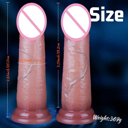 Skin Sliding Foreskin Testicles Realistic Dildo Soft Silicone Anal Plug Butt Prostate Stimulator Sex Toy for Adult Men Women 18+