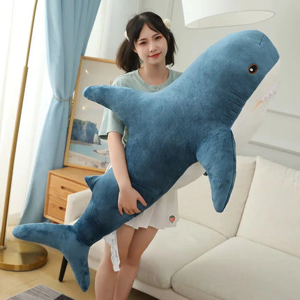 Hot Huggable Big Size Shark Plush Toy Soft Stuffed speelgoed Animal Reading Pillow for Birthday Gifts Cushion Gift For Children