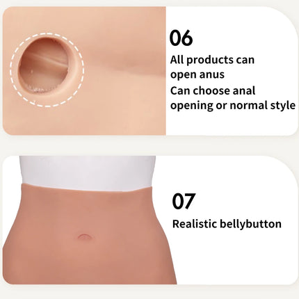Silicone Buttock Thick Hips Panties Fake Butt Silicone Buttock Cospaly Drag queen Crossdressing Honeycomb