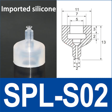 10Pcs Industrial robotic arm small vacuum suction cup single-layer SP double-layer DP three-layer MP silicone strong suction cup
