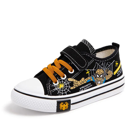 Marvel Kids' Casual Cartoon Canvas Shoes Fashion Spring Outdoor Shoes For Children Breathable Anti-slip Red Khaki Size 26-37
