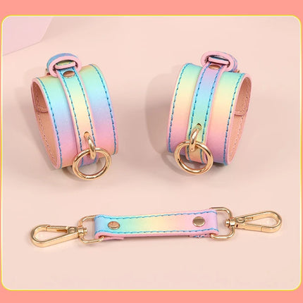 Rainbow Handcuffs For Sex Ankle Cuff Restraints Bondage Bracelet BDSM Woman Erotic Adult Sex Toys For Couples Exotic Accessories