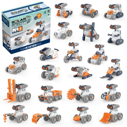 21 IN 1 STEM Solar Robot Kit Toy Boy Girl DIY Building Science Experiment Kids Building Electric Solar Robots Toys Birthday Gift