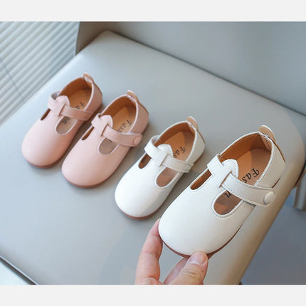 Toddlers Girls Leather Shoes Princess Sweet Simple Classic Kids Leather Flats for Medium Girl Children Dress Shoes for Wedding