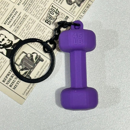 Mini Barbell Plates Key Chain Water Cups Creative Simulation Dumbbells Keyring Kettlebells Bag Charm Fitness Series Pendant