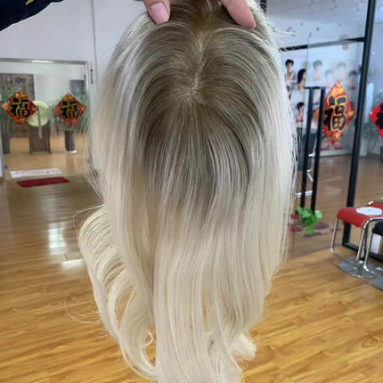 5.5*6.5 inch Size MONO Lace Toppers European Raw Hair Women Toupee Invisible Free Part Hair Toppers Hair Extension