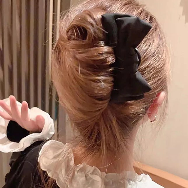 Fashion Women's Bow Vintage Black U-shaped Hair Clip Cute Trendy Clip Boutique Hairpin Hair Accessory Hair Stick