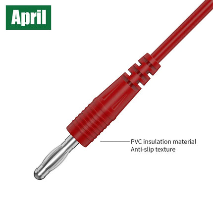 2pcs/set of 4mm banana male plug to alligator clip copper test cable for multimeter test 1 meter