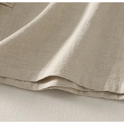 Loose Fit Long Sleeve Shirt New Autumn 2025 Chinese Style Button Zen Study Robe Tea Ceremony Side Buttoned Cotton Linen Shirt