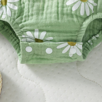 Baby's  Lovely Cute Girls Summer Sleeveless Printing Daisy  Japan&Korean Jumpsuits