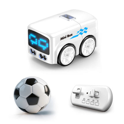 Smart RC Magic Mini Bus Intelligent Remote Control Gesture Sensing Induction Follow Cartoon Car Animation Vehicle Toys Kids Gift