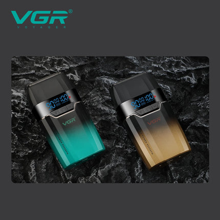 VGR Face Shaver 9000 RPM Foil Shaver LED Electric Shaver Professional Beard Trimmer Reciprocating Shaving Machine for Men V-377
