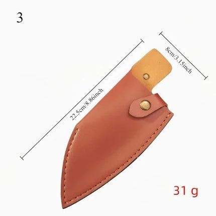 Leather Knife Sheath Knife Cover Chef Butcher Kitchen Tools Full Tang Handle Leather Knife Case Protective Bag