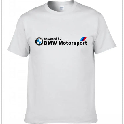 BMW Official Summer Short-sleeved T-shirt Car Classic Simple Logo Men's Women's Clothing Printing Pure Cotton Fashion High-end