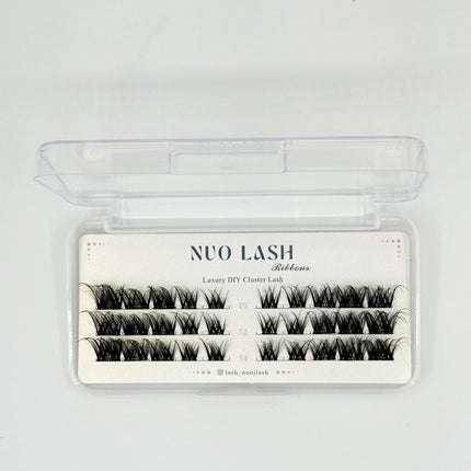 Nuo Cluster Eyelash Thin Band Natural Look Wholesale Diy Pre-cut Lash Extensions Super Soft Segment Lash Clusters Private Label
