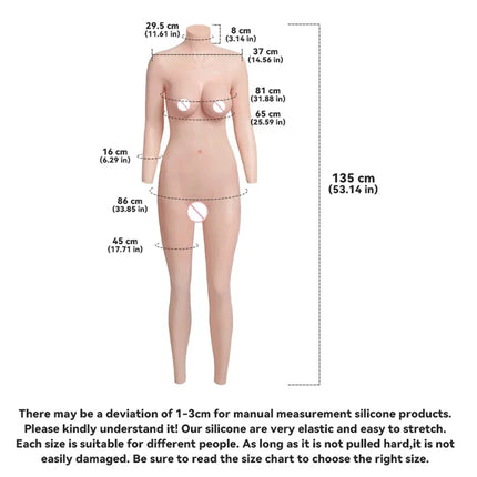 KUMIHO 1/4/6/8TH GEN One Piece Cosplay Silicone Bodysuit  Sissy Fake Vagina Breast Forms Fake Boob For Transgender Drag Queen