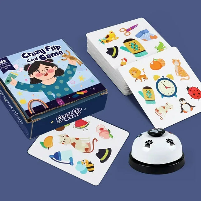 1-8pcs Memory Matching Crazy Cards Toy Parent-child Interactive Cognition Games Early Educational Montessori Logical Thinking
