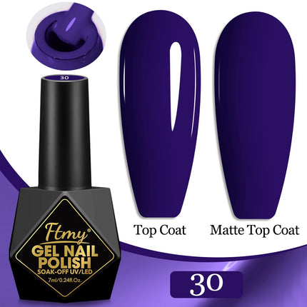 7ml Color Gel Polish Set Popular Series Nail Polish Smooth Texture Colorful Manicure UV LED Soak Off Nail Art Semi Permanent Shi