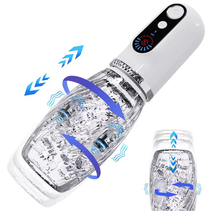 Typhoon- Automatic Male Masturbator Telescopic Rotation Vibrating Vagina Masturbation Cup Sex Toys for Men Goods for Adults