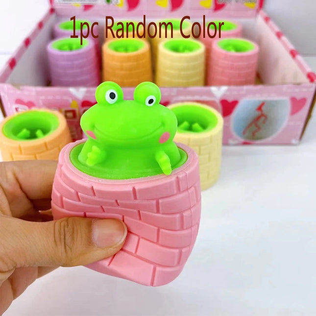 Multiple Types Pop Up Funny Squeeze Anti-stress Toy Hide and Seek Figures Stress Relief Fidget Toys for Kids Adult