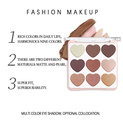 Affordable Love Holiday Makeup Set Nine Color Matte Glitter Eyeshadow Palette Waterproof Long Wear