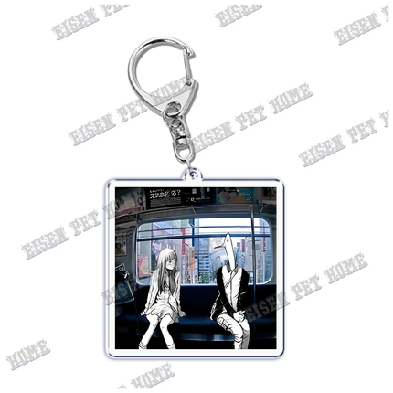 Goodnight Punpun Oyasumi Punpun Key Chain Keychains Ring for Accessories Bag Graffiti Pendant Keyring Jewelry Fans Gifts
