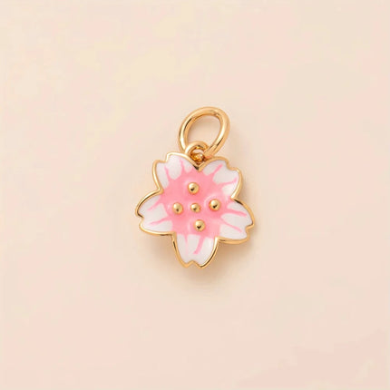 Small Cute Simple Versatile Flower Series Love Flower Clover Small Yellow Flower DIY Pendant charms for jewelry