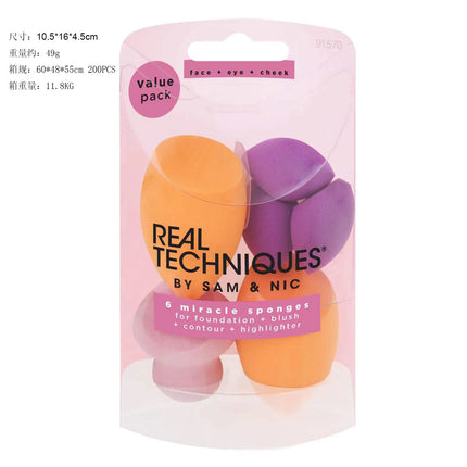 Orange Slanted Cut Makeup Sponge Beauty Egg Dry Wet Use Cross-Border Shipping Cosmetic Puff for General Population