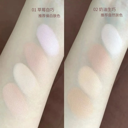 Flower Knows Concealer Palette Sweetie Bear Collection Velvet Flawless Four-Color Concealer High Coverage Moisturizing Makeup