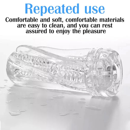 GALAKU Male Masturbator Soft Pussy Sex Toys Transparent Vagina Adult Endurance Exercise Sex Products Vacuum Pocket Cup For Men