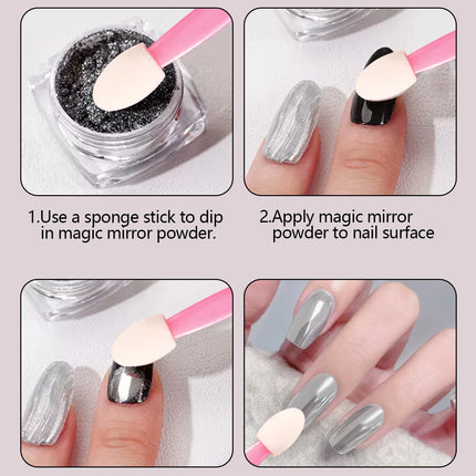 10/20/50/100PCS Double-headed sponge eyeshadow brush, multi-functional nail art application brush stick, portable makeup tool