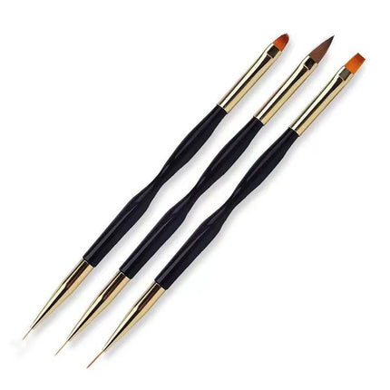 New 3/15PCS Nail Art Brushes for Manicure Builder Gel Nail Gradient Brush Thin Nail Brush Gel UV Polish Manicure Tools XJS09