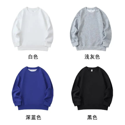 Fashion Girls Boys Sweatshirts Clothing Autumn Solid Color Casual Long Sleeve Loose Tops Children's Clothes Teen 6 8 10 12 Years