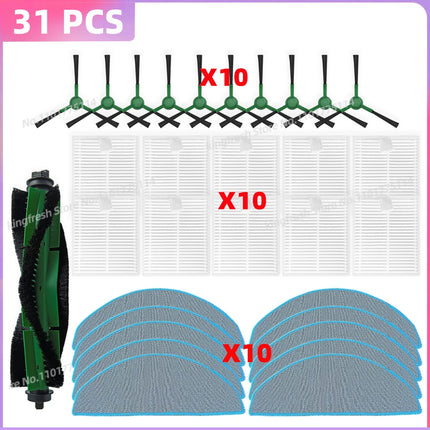 Fit For iRobot Roomba Combo Essential/ 2 Essential, Vac 2 Essential, 104 / 105 Combo Parts Main Brush Dust Bag Filter Mop Cloth