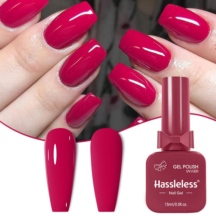Single-use gel nail polish, 15ml each, requires LED lighting, solid color, a must-have for manicures | Vibrant nail colors | Nai