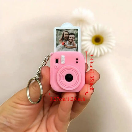 Portable Mini Camera Keychain Metal Key Ring Lightweight 3D Print Camera Pendant Decorative Multipurpose Bag Hanging Ornament