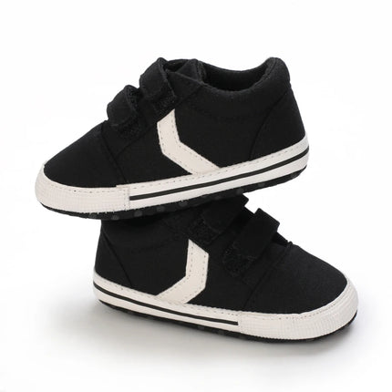 Newborn Baby Boys Girls Classic Sports Sneakers Canvas First Walkers Soft Sole Anti-Slip Comfortable Infant Toddler Shoes