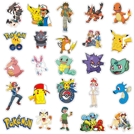 10/30/50pcs Anime Pokemon Graffiti Stickers Kawaii Pikachu Decal DIY Skateboard Laptop Waterproof Cartoon Graffiti Sticker