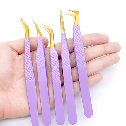 AILEISHI Eyelashes Tweezers Stainless Steel Superhard Tweezers High Precision Anti-static Tweezers For Eyelash Extensions Tools
