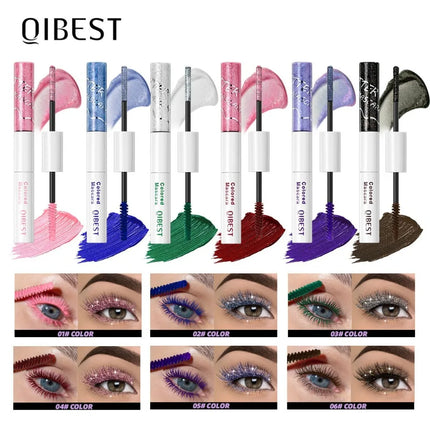 Double Head 2 IN 1 Mascara Silk Fiber Lash Mascara Volume Waterproof Lasting Non-Smudging Thick Thin Curling Mascara Eyes Makeup