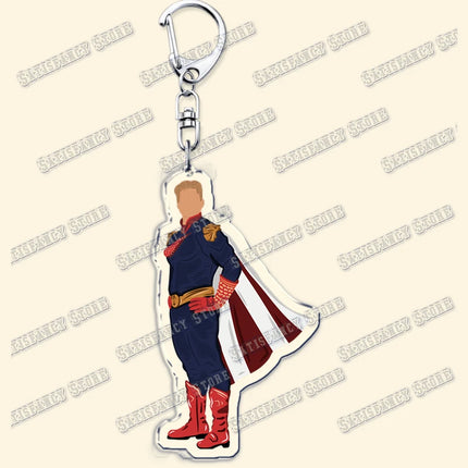 Popular TV Show Keychains Homelander Billy Butcher Starlight Vought Key Chain Ring for Bag Superhero Keyring Jewelry Fans Gifts
