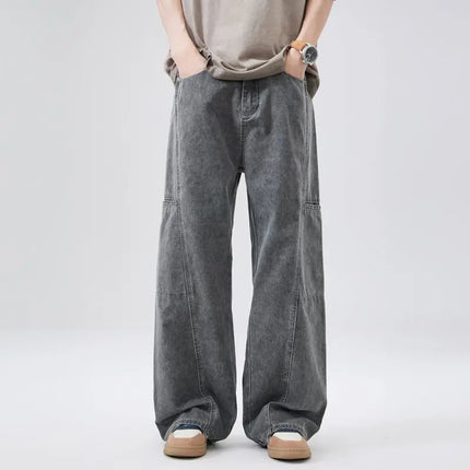 2026 New American Style Workwear Wide-Leg Pants for Men, Loose American Straight Casual Trousers for Men