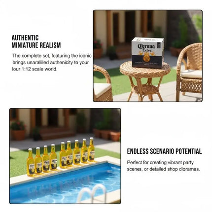 1Set 1:12 Dollhouse Miniature Corona Beer Case Model DIY Kid Toy Accessories Simulation Life Scene