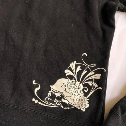Hoodies Women 2000s Clothes Y2k Vintage Harajuku Flower Graphic Zip-up Hooded Punk Hot Girl High Street Hoodie Casual Sweatshirt