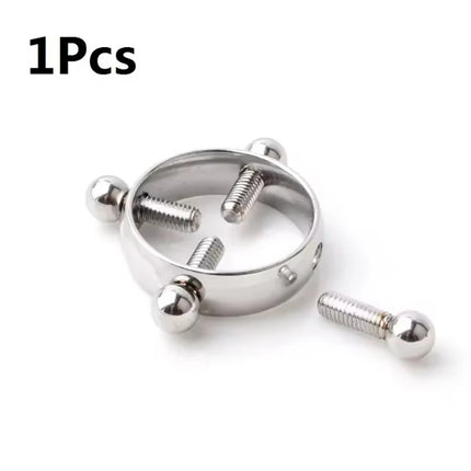 1Pcs Adjustable Stainless Steel Nipple Ring Clip-On Fake Nipple Piercing Jewelry for Women Various Colors Available