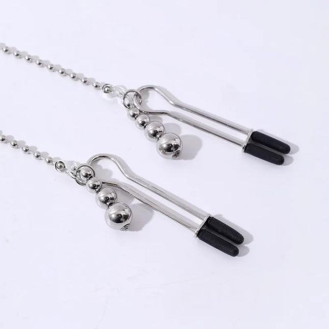 Gourd Pendant Nipple Clips Beaded Chain Clitoral Clamps Stainless Steel Material SM Fetish Sexy Accessories Fetishism Sex Toys
